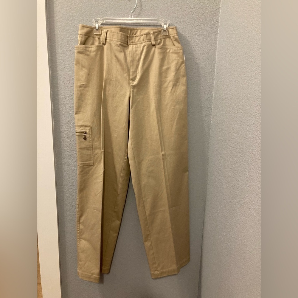 Rafaella Stretch khaki Twill Pants Size 10… NWT